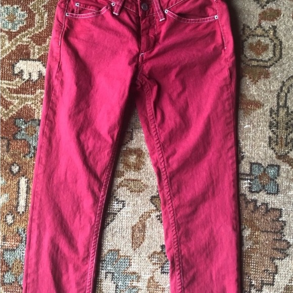 Isabel Marant Etoile 5 Pocket Lowrise Skinny Jean In Red Size EU36 US2 - Picture 4 of 4